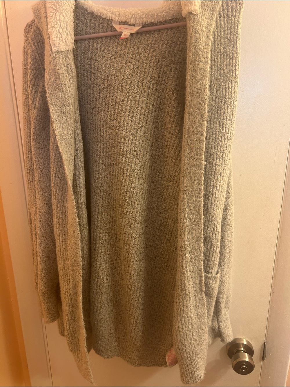 No Boundaries Hooded Open-Front Knit Cardigan